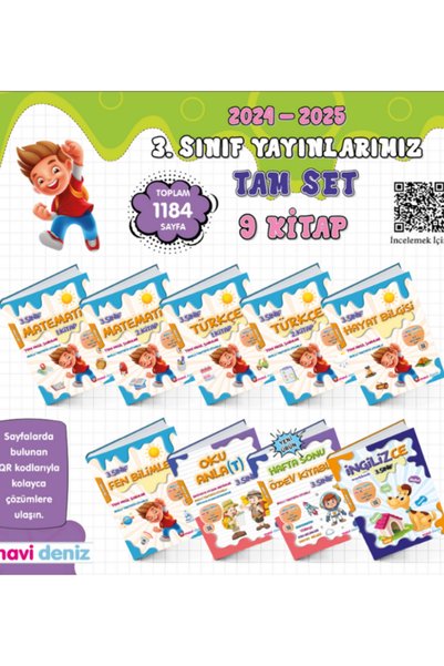Mavi Deniz Yayınları Mavi Deniz 3. Sınıf 7 Kitap Set 2024-2025 Mavideniz3seti