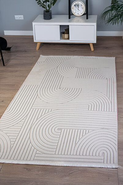 GH Geyikli Home Beyaz Ekru Sisal Salon Oturma Çocuk Odası Dokuma Makine Halısı Mutfak Hasır Yolluk Bukle Loop