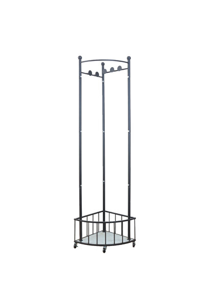 Family Ship Corner Clothes Rack with Wheels - Metal 177 cm