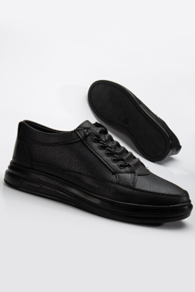 By Oxford Pantofi casual ortopedici negri pentru bărbați - Talpă confortabilă...