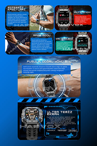 HARVOX Watch X1 Pro Akıllı Saat Iphone Ve Android Tüm Telefonlara Uyumlu