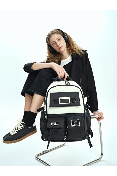 Pierre Cardin 18828 Okul çantası Suya Dayanıklı Çok bölmeli SİYAH