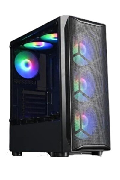 Sarftech Q-ss2 4x12cm Rainbow Atx Kasa Aydınlatmalı Gaming Oyuncu Bilgisayar Kasası