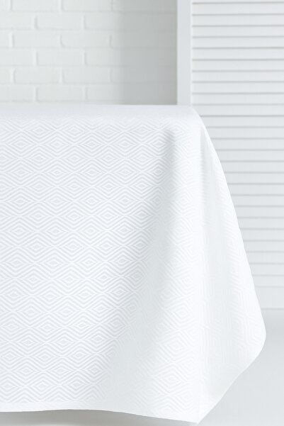INTER Z Double White Diamond Patterned Hotel Blanket - 200X240 cm
