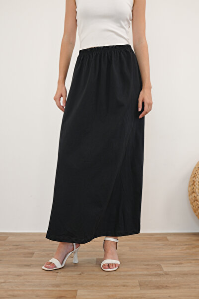 Molly Nelly Women's Combed Cotton Long Black Petticoat Skirt Lining