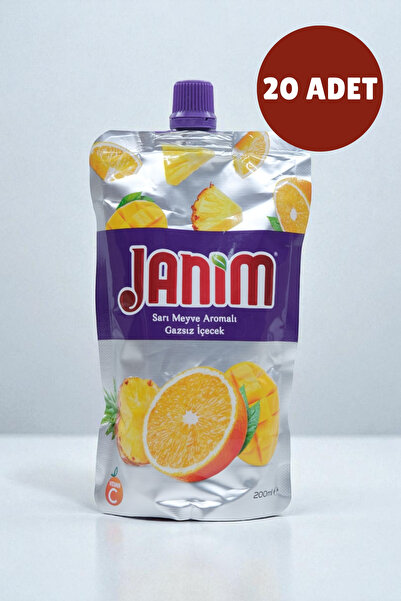 Janım Janim Portakal Ananas Mango Aromalı Meyve Suyu 200 ml (x 20 Adet)