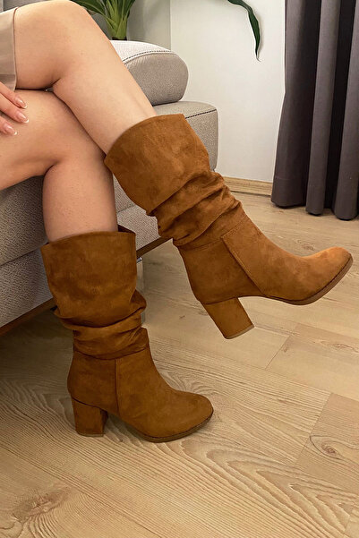 Preshley Γυναικείες μπότες Azra Taba Suede Bellows