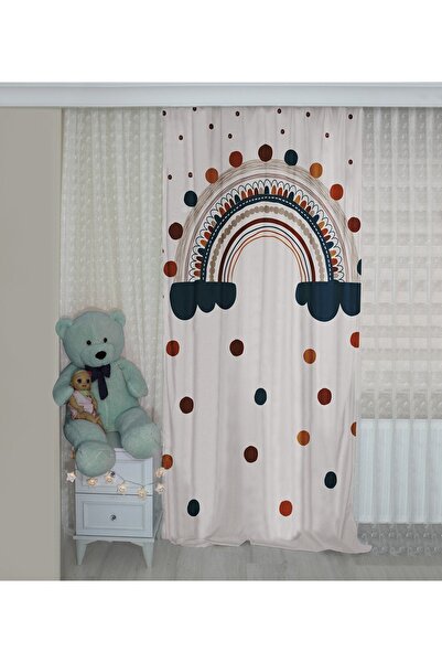 Bebişim Halı Bebişim Hopscotch Bi128 Double Winged Children's Room Background Curtain Bip128