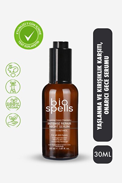 bio spells Intense Repair Night Serum 30ml - Yaşlanma ve Kırışıklık Karşıtı, Onarıcı Gece Serumu