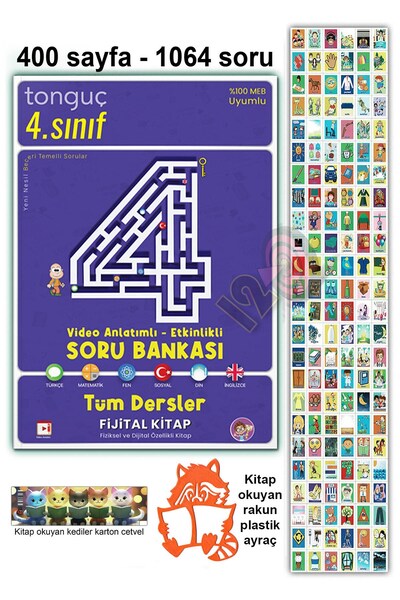 Tonguç Yayınları 4. Sınıf Tüm Dersler Video Anlatımlı Etkinlikli Soru Bankası...