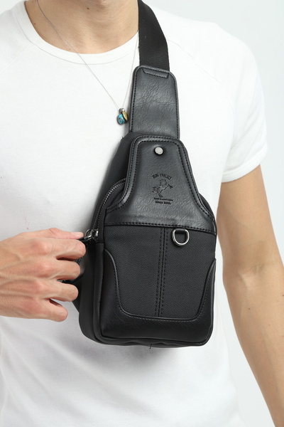 en deri Geantă de umăr cu mai multe compartimente din pânză