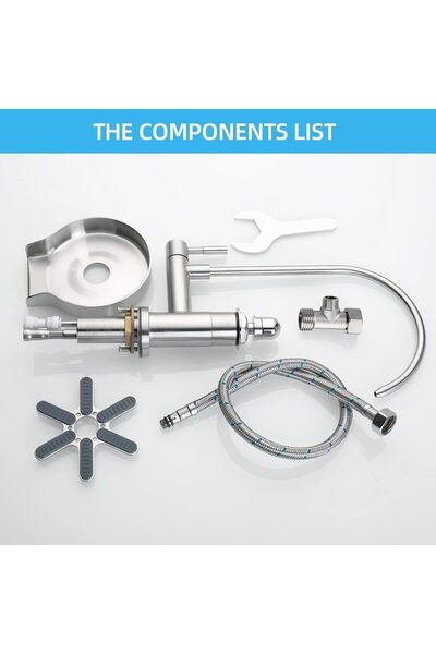 OEM Kitchen Sink Pressure Cup Washer Faucet and Purifier Faucet 2in1 Matte Chrome Nickel 7 Years Warranty