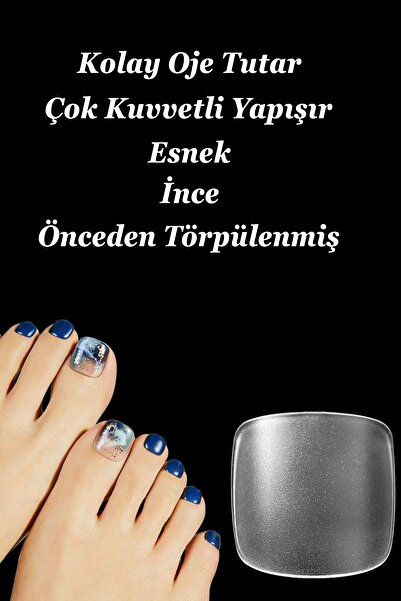 Easy Beauty 30 Adet Ayak Takma Tırnağı Jel Takma Tırnak 15 Farklı Boy Yeni Nesil Her Bedene Uygun