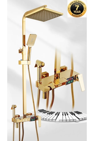 OEM DİJİTAL SICAKLIK LED EKRANLI BANYO DUŞ SETİ PİYANO TUŞLU YENİ TASARIM GOL...
