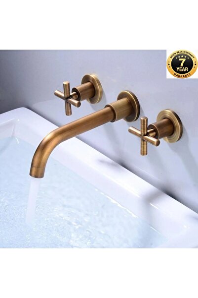 OEM Banyo Lavabo Bataryası Ankastre 3'lü Set Antik Yeni 7 Yıl Garantili Sıva ...
