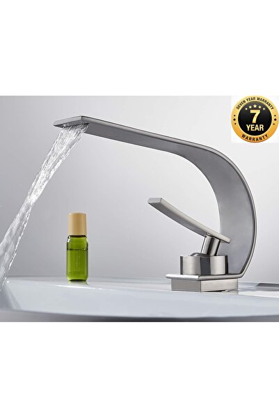 OEM BANYO LAVABO BATARYASI MAT KROM NİKEL RENK ŞELALE 7 YIL GARANTİLİ İTHAL Y...