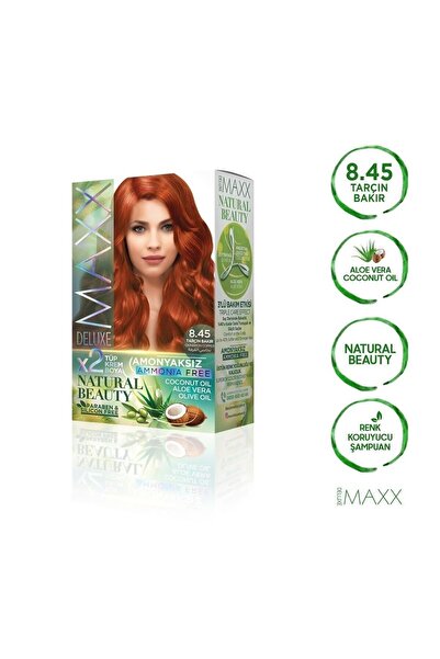 MAXX DELUXE Natural Beauty Amonyaksız Set Boya 8.45 Tarçın Bakır