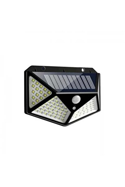 Promagg Lampă solară cu 100 LED-uri, montată pe perete, cu 4 laturi și senzor...