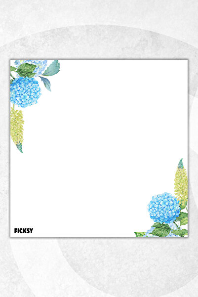 Ficksy مفكرة زهور - مقاس 9*9 سم - 50 ورقة - مفكرة - مذكرة - ورق ملاحظات - قائمة المهام - دفتر ملاحظات