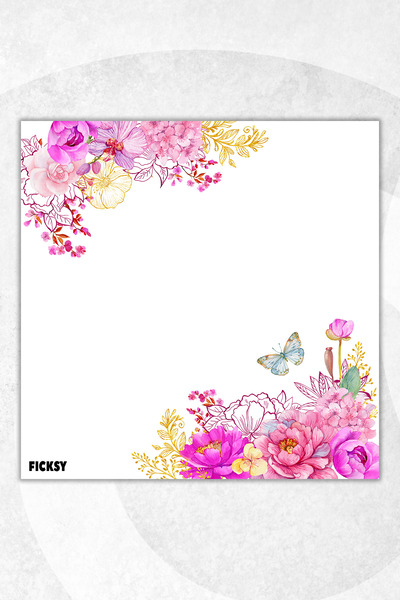 Ficksy دفتر ملاحظات على شكل زهرة - مقاس 9*9 سم - 50 ورقة - دفتر ملاحظات - مذك...