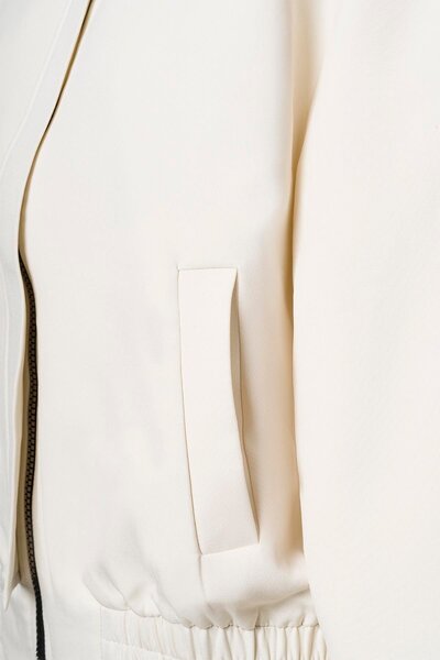 FACETTE Kadın Ekru Vatkalı Kısa Bomber Ceket