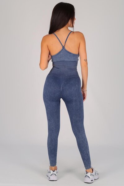 FACETTE Women's Indigo Recovery Washable Crop Suit