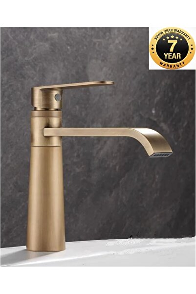OEM Banyo Lavabo Bataryası Şelale Antik Renk Yeni Huni Gövde Model 7 Yıl Gara...