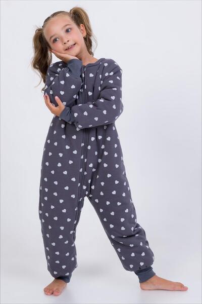 Cantoy Kız Erkek Çocuk Kalın Elyaf Dolgulu Premium Kalite 2.5 Tog Desenli Uyku Tulumu