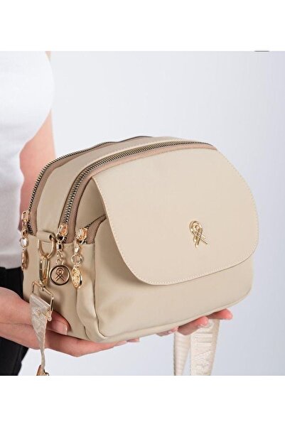 GOLDBAGS حقيبة يد ذات ملمس ساتان عالي الجودة مقاس 22x17x9