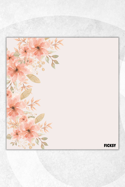 Ficksy Flower Memo Pad - 9*9 cm Size - 50 Sheets - Notepad - Memopad - Note Paper - to Do List - Notebook