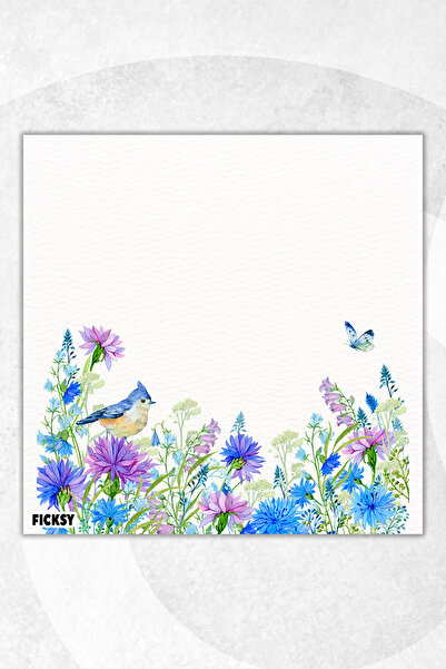 Ficksy Flower Memo Pad - 9*9 cm Size - 50 Sheets - Notepad - Memopad - Note Paper - to Do List - Notebook