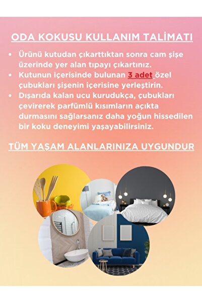 JARDIN D'OR Peach Reed Diffuser 50ml Şeftali Çubuklu Oda Kokusu 8681529302206