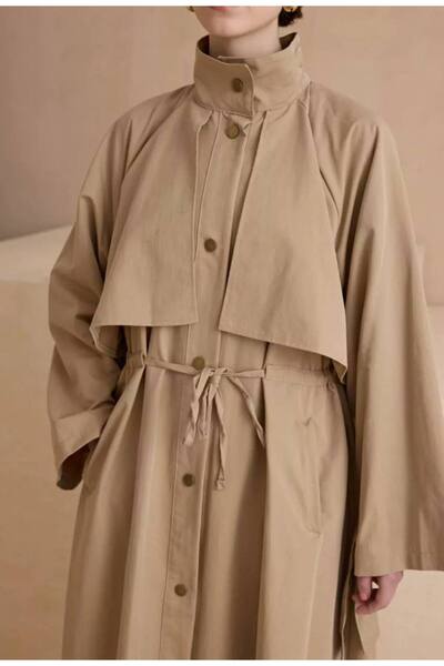TR Kadın Trençkot Krem