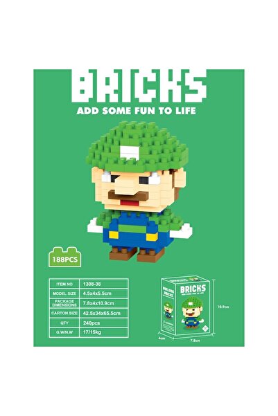 OEM Construction Set - 188 Pieces Mini Figure Luigi