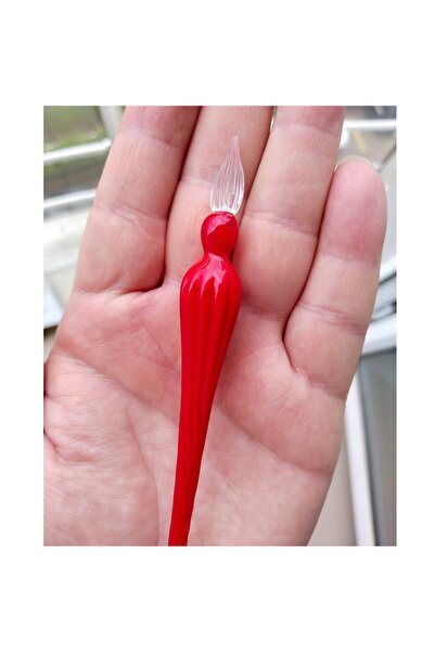 Sanathobi Handmade Glass Pen, Glass Marker, Glass Drawing Pen, Calligraphy Pen-French Red