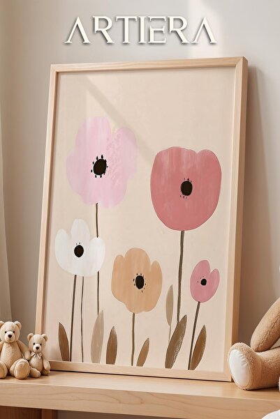 HİGUERA Bohemian Colorful Poppies Baby Girl Διακόσμηση Παιδικού Δωματίου Ζωγρ...