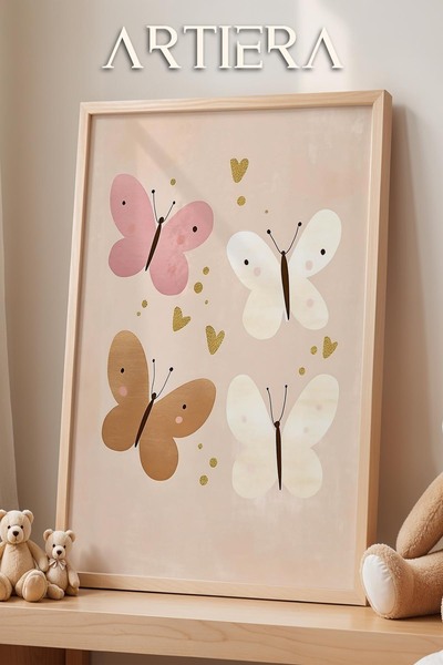 HİGUERA Bohemian Heart Butterflies Baby Girl Διακόσμηση Παιδικού Δωματίου Ζωγ...