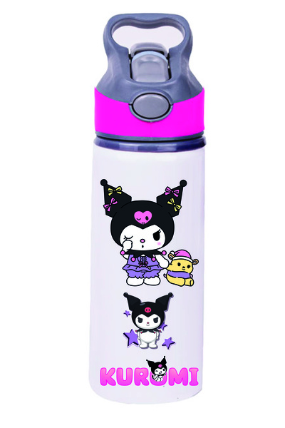 DKDZ SHOP زجاجة مياه معدنية مطبوعة من كورومي مع شفاطة - 024