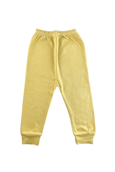 İnci Nanabel 2-5 yaş hardal rengi erkek çocuk dinozor desenli pamuklu çıtçıt kapamalı pijama takımı