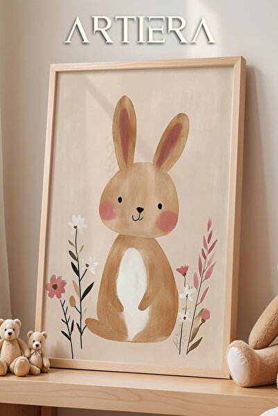 HİGUERA Smile Bunny - Bohemian Baby Girl Διακόσμηση Παιδικού Δωματίου Ζωγραφι...