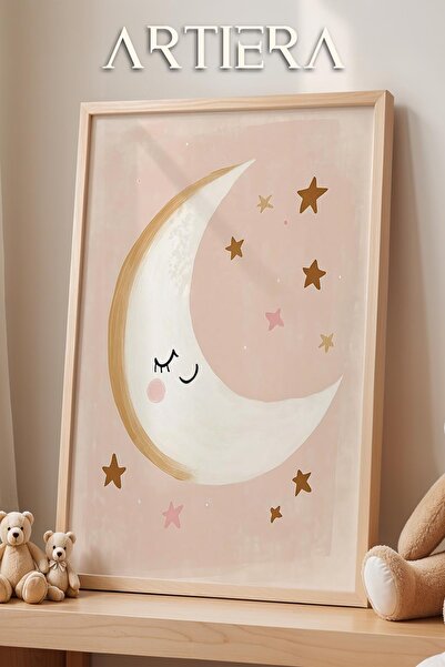 HİGUERA Sleeping Happy Crescent Bohemian Baby Girl Διακόσμηση Παιδικού Δωματί...