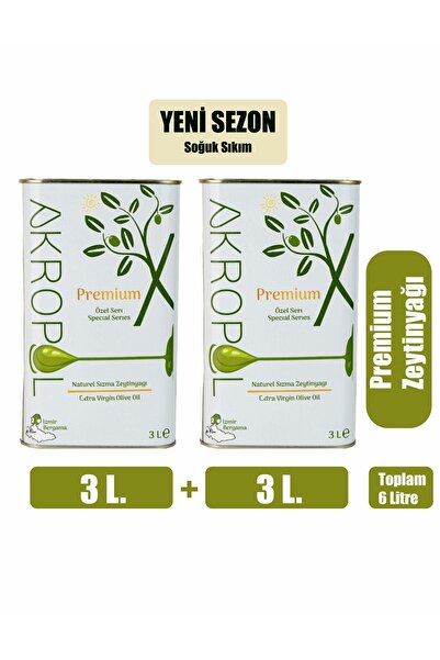 akropol Premium Organik Soğuk Sıkım Natürel Sızma Zeytinyağı Alaca-Erken Hasa...