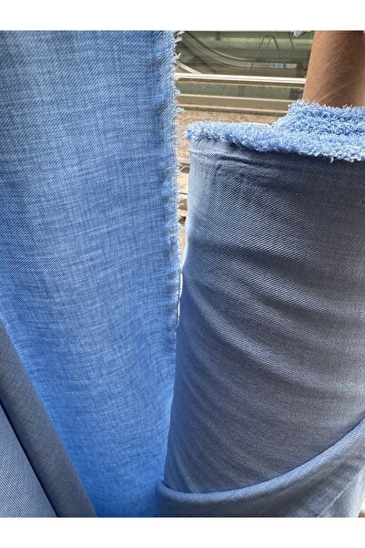 Butik SOFYA KETEN bebe mavisi kumaş, en 150cm