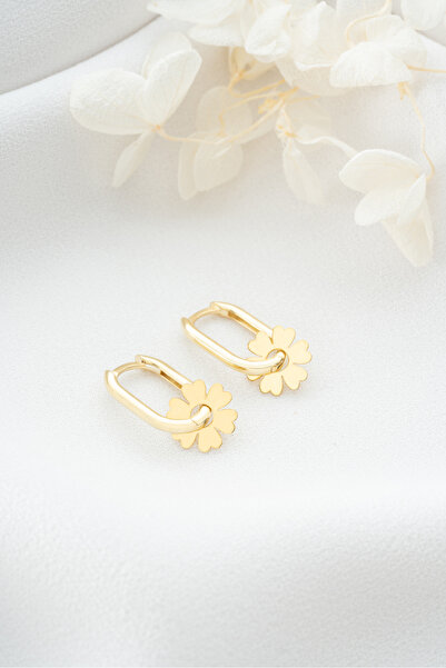 Silvano Jewelry 925 Ayar Gümüş Gold Göçmen Küpesi