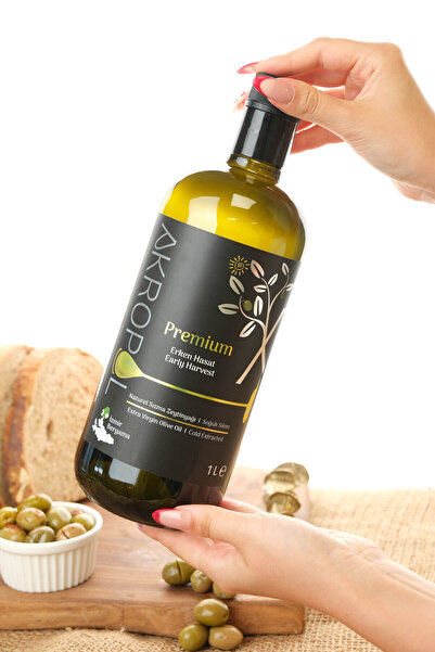 akropol PREMIUM 2025 YENİ SEZON 1 L SOĞUK SIKIM ERKEN HASAT NATUREL SIZMA ZEYTİNYAĞI - YÜKSEK POLİFENOLLÜ