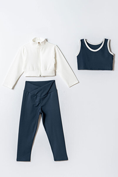 Beniizle Girl's 3-Piece Sports Crop Set