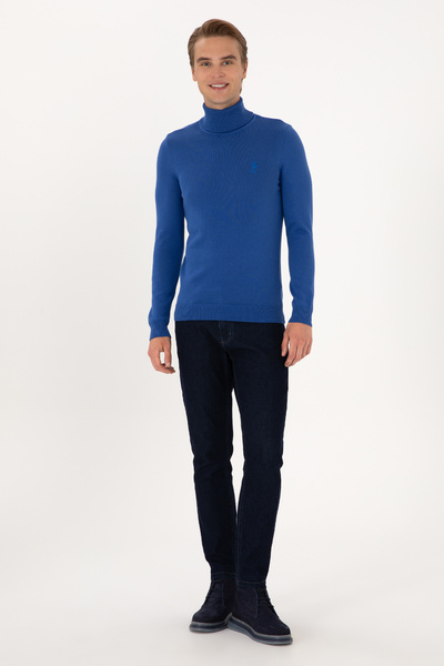 U.S. Polo Assn. Men's Slim Fit High Neck Saks Basic Sweater 50288884-Vr045