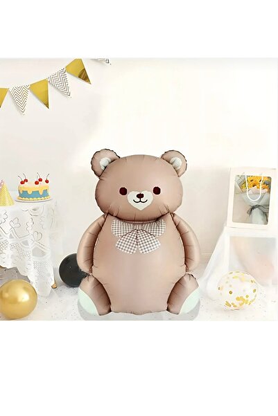 ALYA Parti Kahve Ayıcık Folyo Balon 90cm Büyük Boy