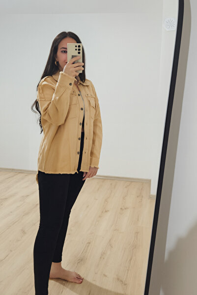 Enga Vera Jachetă cămașă pentru femei supradimensionat cu pietre aplicate