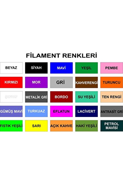 Robobloq PLA 3D Kalem Yazıcı için 25 Renk 100 Metre (25x4 metre) PLA Filament